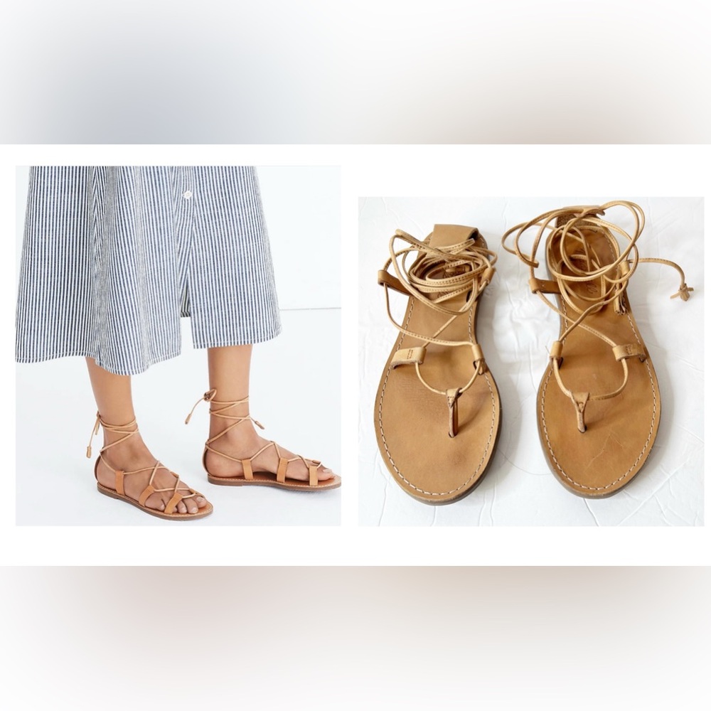 Madewell The Boardwalk Lace-up Sandal Gladiator Tan Leather SOLD OUT
